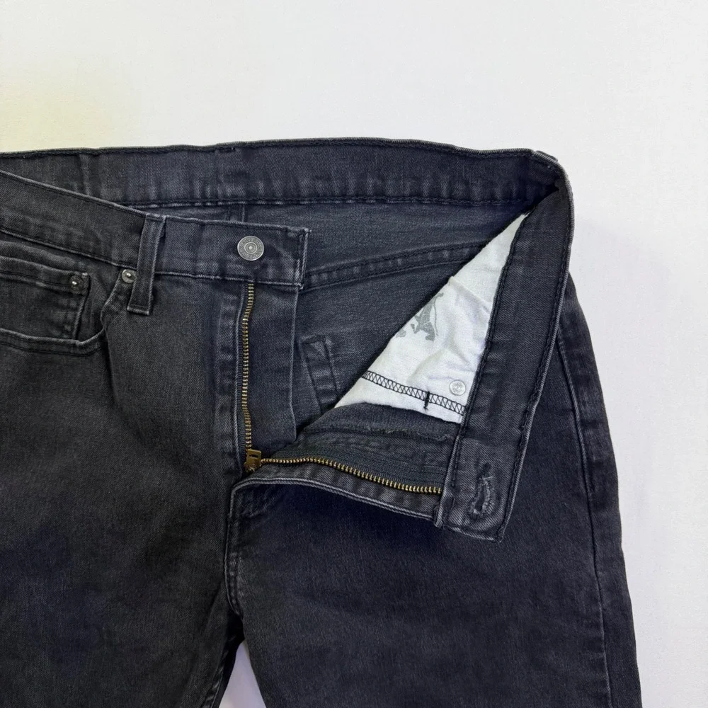 Levis 502 Regular Taper Mens 32x29 Jeans Charcoal Black Wash 29507-0001
